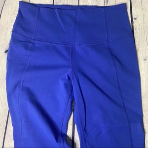 blue lululemon tadasana crops